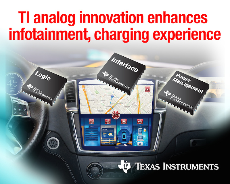 TI enhances in-vehicle infotainment and charging experience